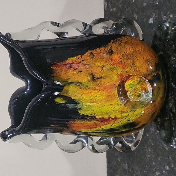 Glass Vase - Original Hand Blown Glass Sculpture by Misu Coman - Picture 1 of 8